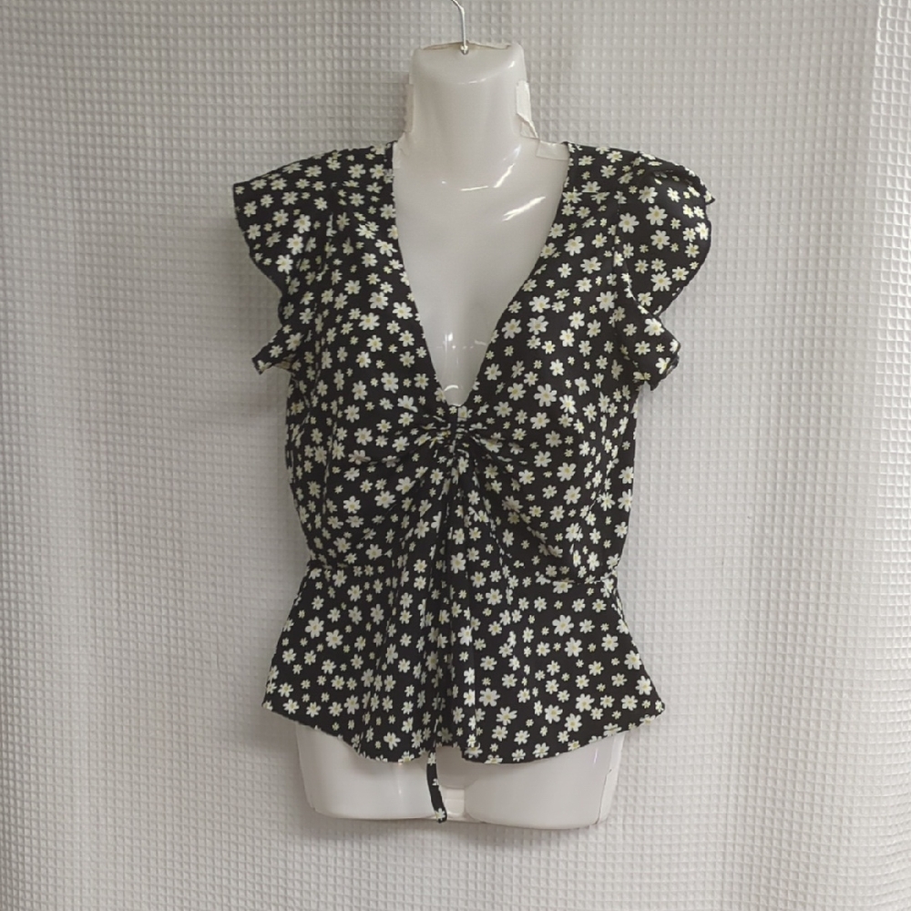 Indulge V Neck Floral Women's Top  M